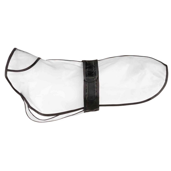 Trixie Piping Transparent Raincoat for Dogs (Black)