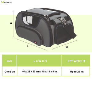Trixie Wings Airline Carrier for Pets (Grey/Blue)