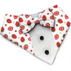 PawsIndia Strawberry Pattern Tuxedo Bandana with Matching Bow for Dogs and Cats Both-Clothing & Accessories Pawsindia Dropship M