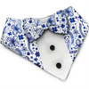 PawsIndia Santorini Pattern Tuxedo Bandana with Matching Bow for Dogs and Cats Both-Clothing & Accessories Pawsindia Dropship M
