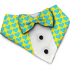PawsIndia Heart Pattern Tuxedo Bandana with Matching Bow for Dogs and Cats Both-Clothing & Accessories Pawsindia Dropship M