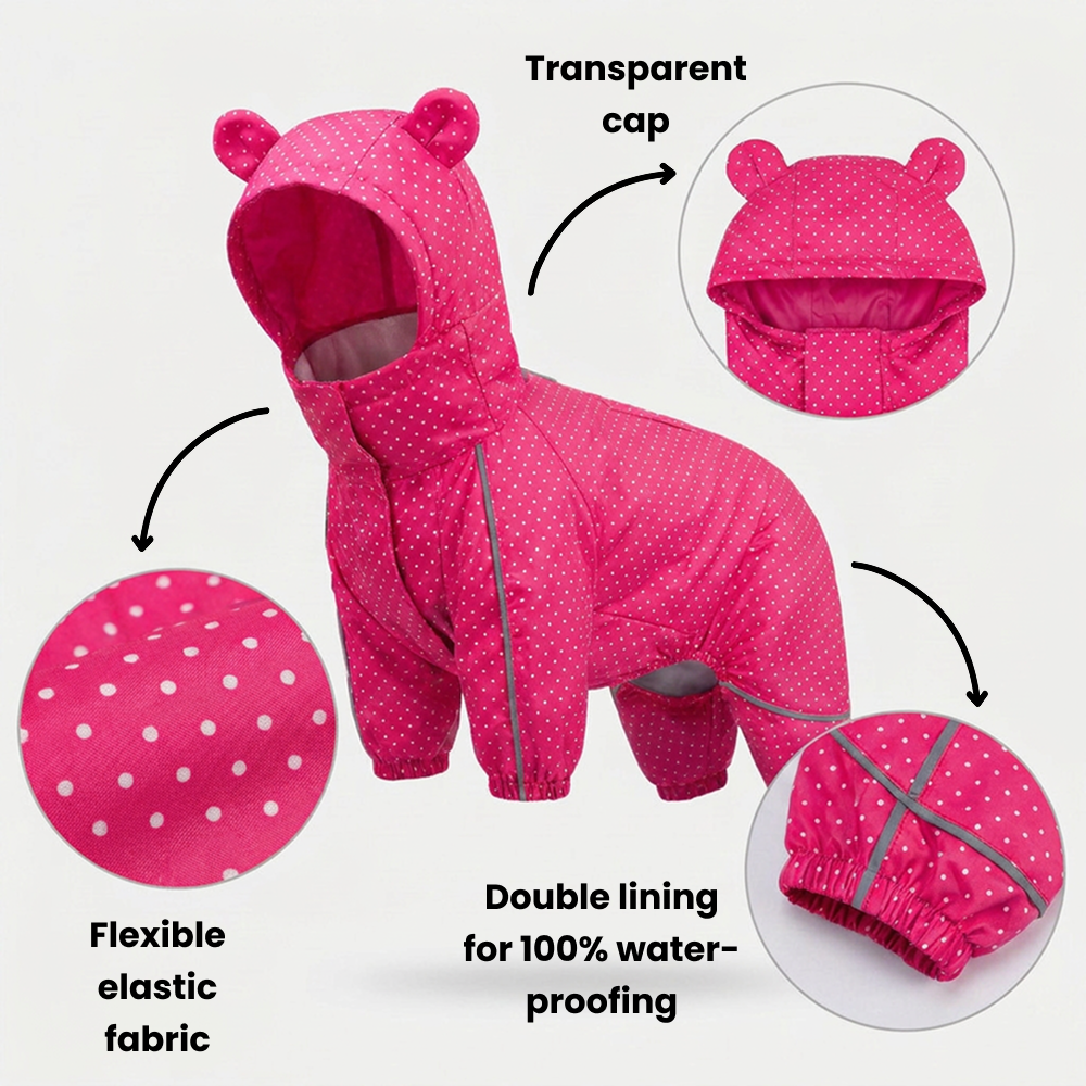 Skatrs RainFlex Raincoat for Dogs (Pink) Dogs-Clothing & Accessories Skatrs