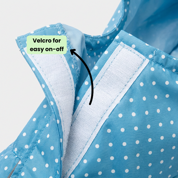 Skatrs Drizzle Dazzle Raincoat for Dogs (Light Blue)