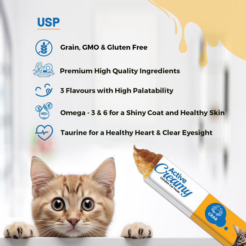 Active Lickable Crab Creamy Cat Treats (Buy 1 Get 1) Cats-Treats & Others Active