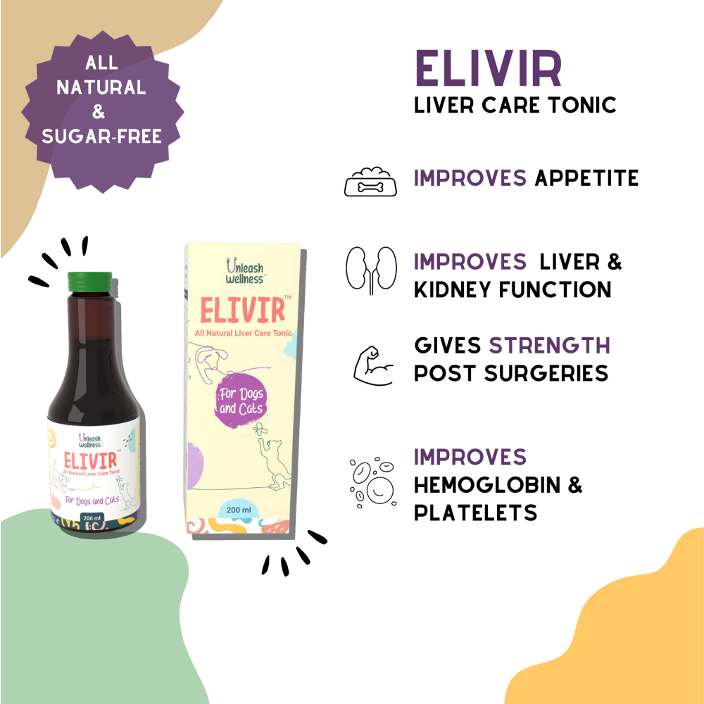 Unleash Wellness Elivir Natural Liver Tonic for Dogs and Cats