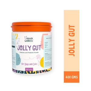 Unleash Wellness Jolly Gut Pre and Pro Biotic Supplement for Dogs and Cats