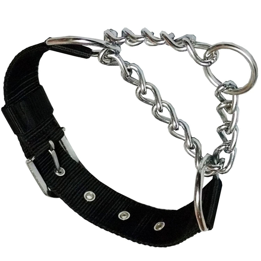 Chullbull Nylon & Stainless Steel Choke Chain Collar for Dogs