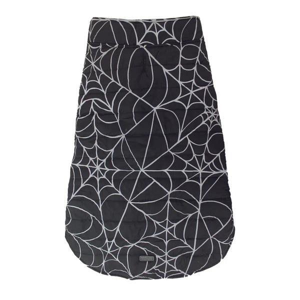 Pawpourri Reflective Spider Web Holiday Jacket for Dogs (Black)