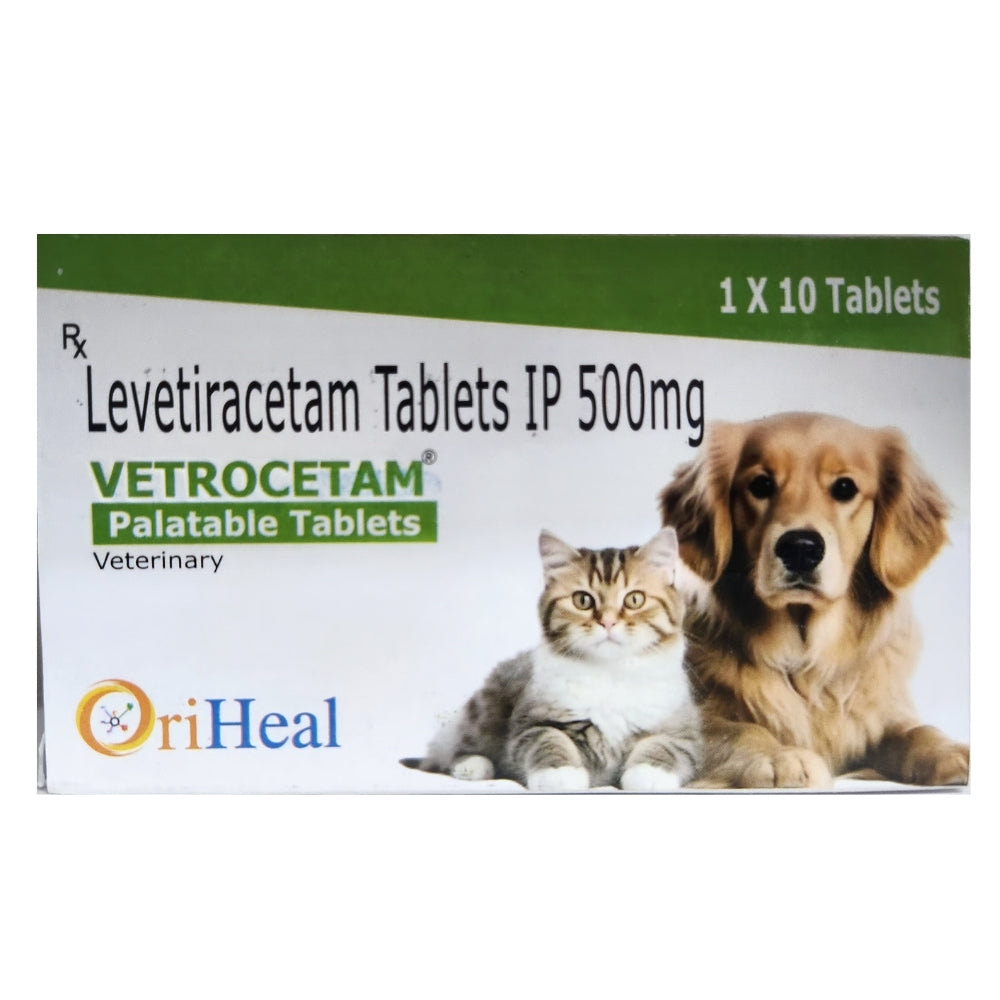 Oriheal Vetrocetam (Levetiracetam) Tablets 500mg for Dogs and Cats