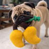 Pawgypets Mango Plush with Rope Toy for Dogs (Yellow) Dogs-Toys Pawgypets Dropship