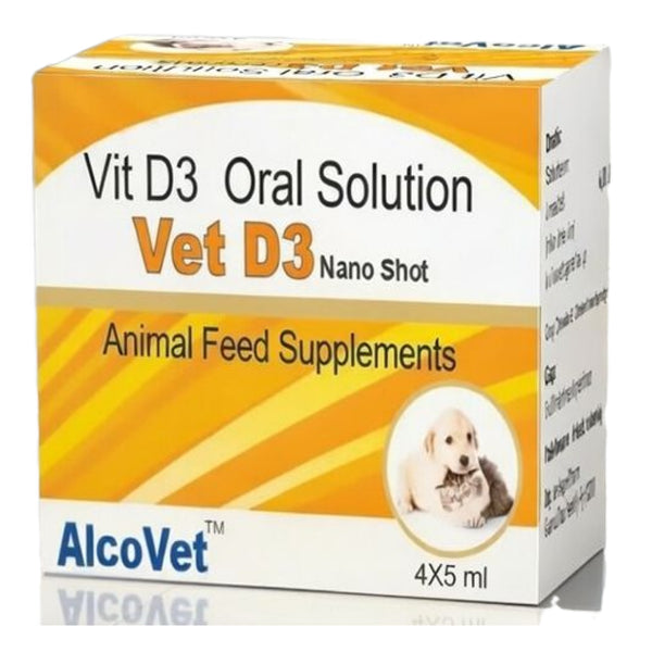 Alcovet Vet D3 Nano Shot Oral Solution Supplement for Dogs & Cats