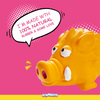 Squeeezys Latex Warthog Squeaky Chew Toy for Dogs (Orange) Dogs-Toys Squeeezys