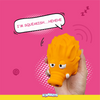 Squeeezys Latex Warthog Squeaky Chew Toy for Dogs (Orange) Dogs-Toys Squeeezys