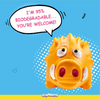 Squeeezys Latex Warthog Squeaky Chew Toy for Dogs (Orange) Dogs-Toys Squeeezys