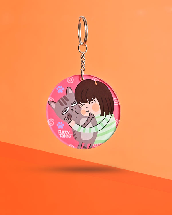 Furry Tales Whiskers Hates Mom Hugs Acrylic Key Chain