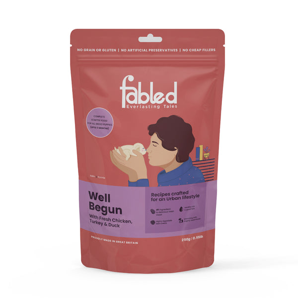 Fabled Well Begun Fresh Chicken Turkey and Duck Puppy Starter Dry Food