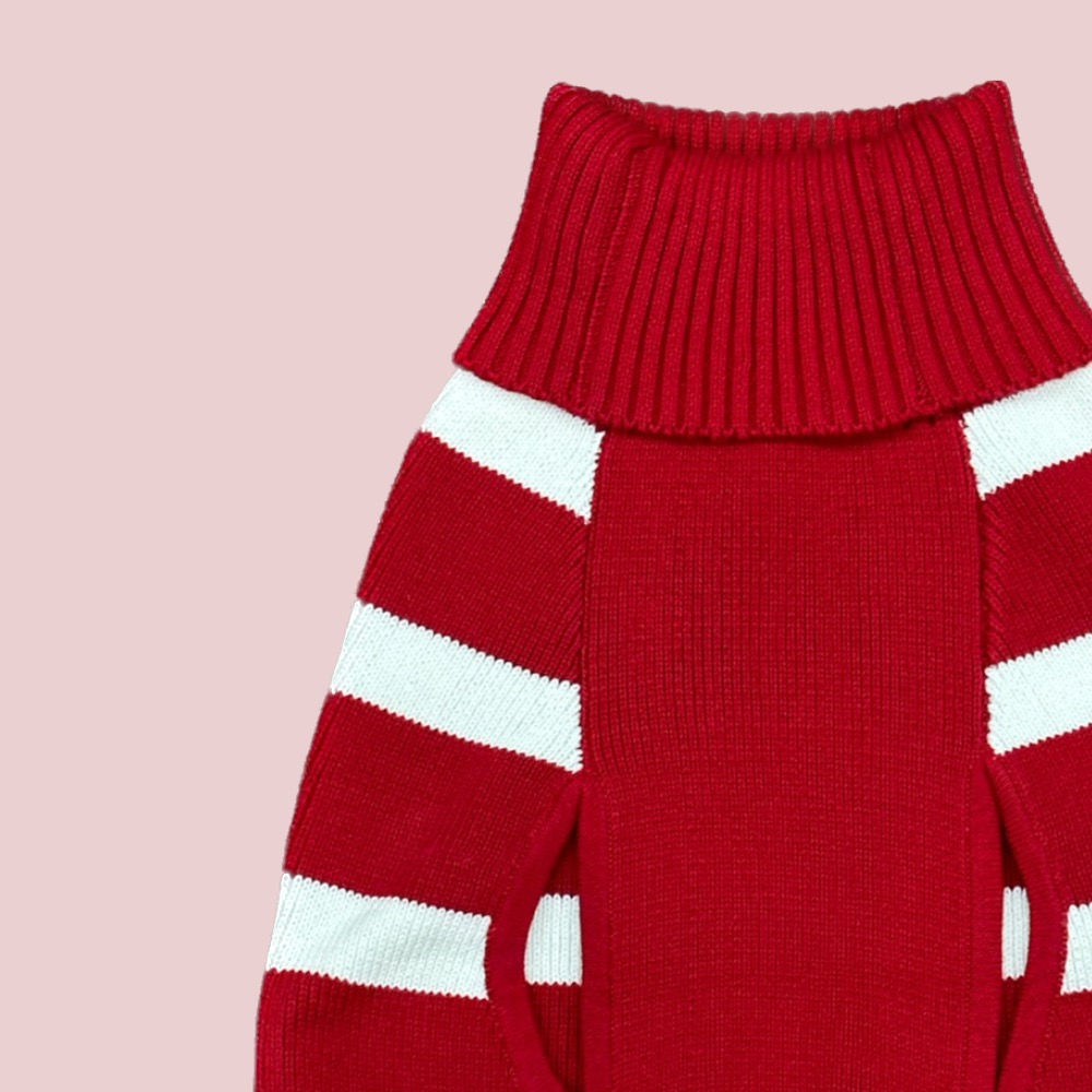 Pet Set Go Striped Sweater for Dogs (Red)