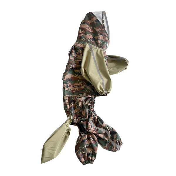 Dogobow Dino Raincoat for Dogs and Cats (Green Camo)
