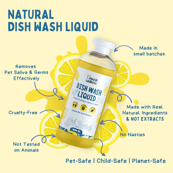 Unleash Wellness Pet Safe Dishwashing Liquid for Dogs and Cats