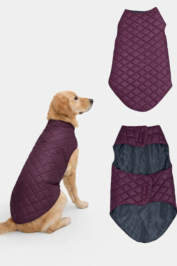 Petsnugs Quilted Puffer Jacket for Dogs and Cats (Wine)