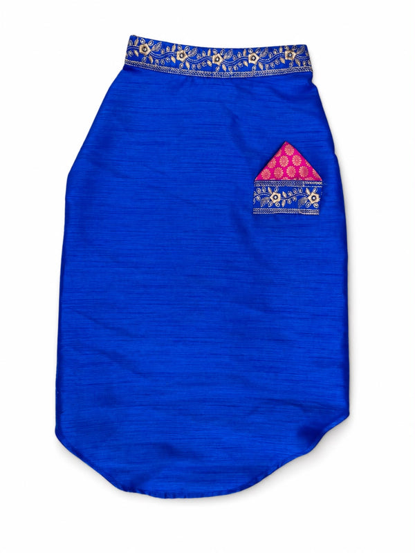 Skatrs Ethnic Sherwani for Dogs and Cats (Royal Blue)