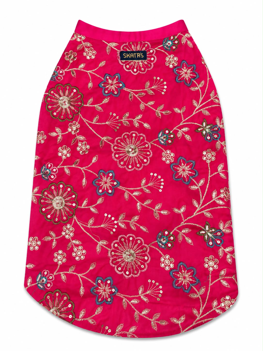 Skatrs Maharaja Handcrafted Sherwani for Dogs and Cats (Fuchsia) Both-Clothing & Accessories Skatrs