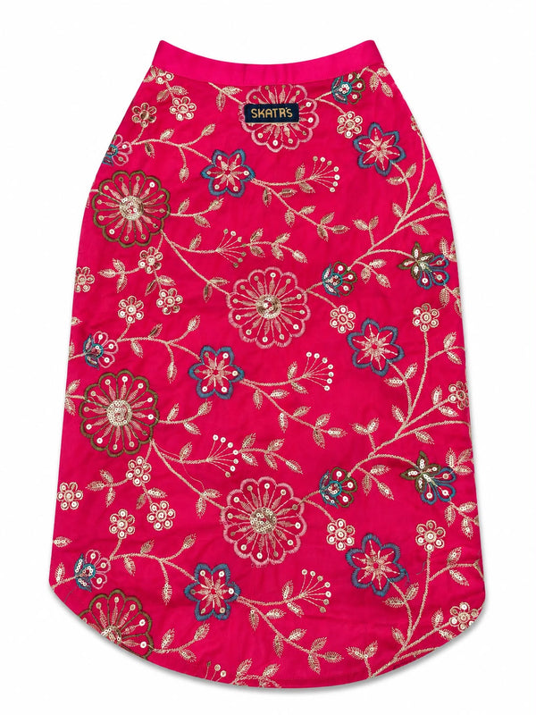 Skatrs Maharaja Handcrafted Sherwani for Dogs and Cats (Fuchsia)