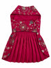 Skatrs Maharani Handcrafted Lehenga Dress for Dogs and Cats (Fuchsia) Both-Clothing & Accessories Skatrs