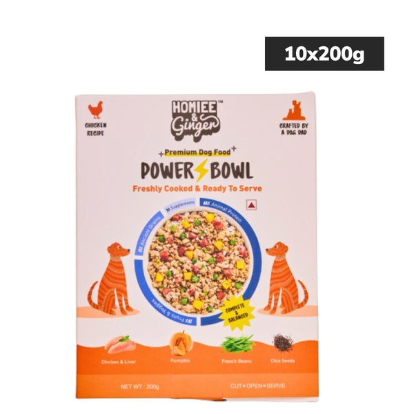 Homiee & Ginger Power Bowl Chicken & Barley Fresh Food for Dogs