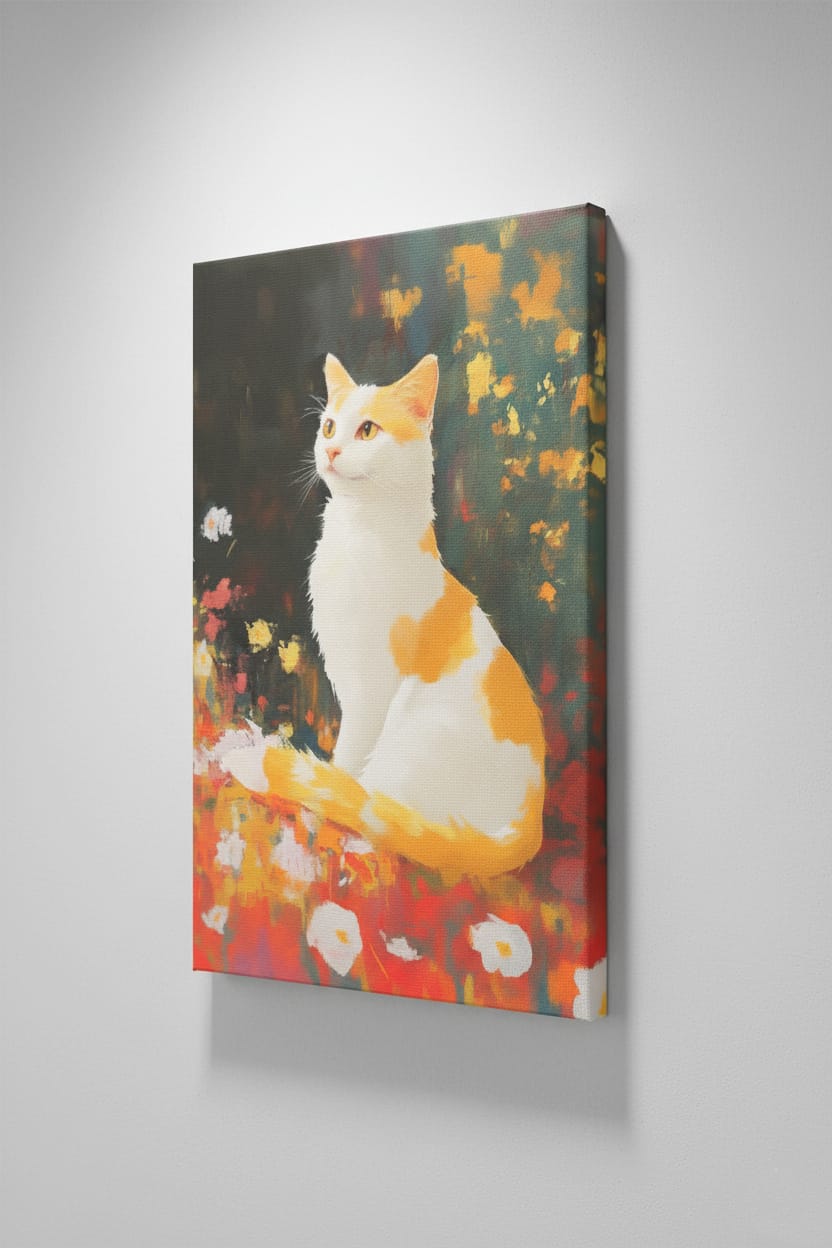 EverythingBoho The Farsighted Cat Wall Art (White) Pet Parent-Gifting & Merch EverythingBoho Dropship