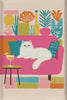 EverythingBoho The Cool Persian Cat Wall Art (Yellow) Pet Parent-Gifting & Merch EverythingBoho Dropship