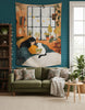 EverythingBoho Dreamy Reader & Cat Tapestry Wall Art Pet Parent-Gifting & Merch EverythingBoho Dropship 26x36in