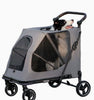 Skatrs Foldable Travel Stroller with Ventilated Mesh Windows for Large Dogs (Grey) Both-Bedding, Mats & Travel Supplies Skatrs