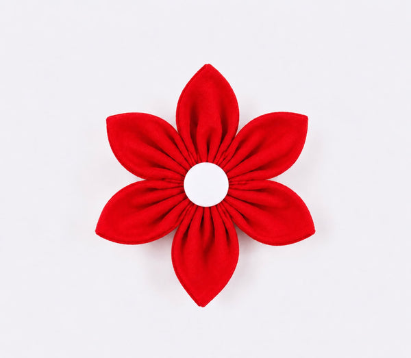 Skatrs Flower Bow for Dogs and Cats (Red)