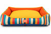 Skatrs Retro Stripe Bolster Bed for Dogs & Cats Both-Bedding, Mats & Travel Supplies Skatrs