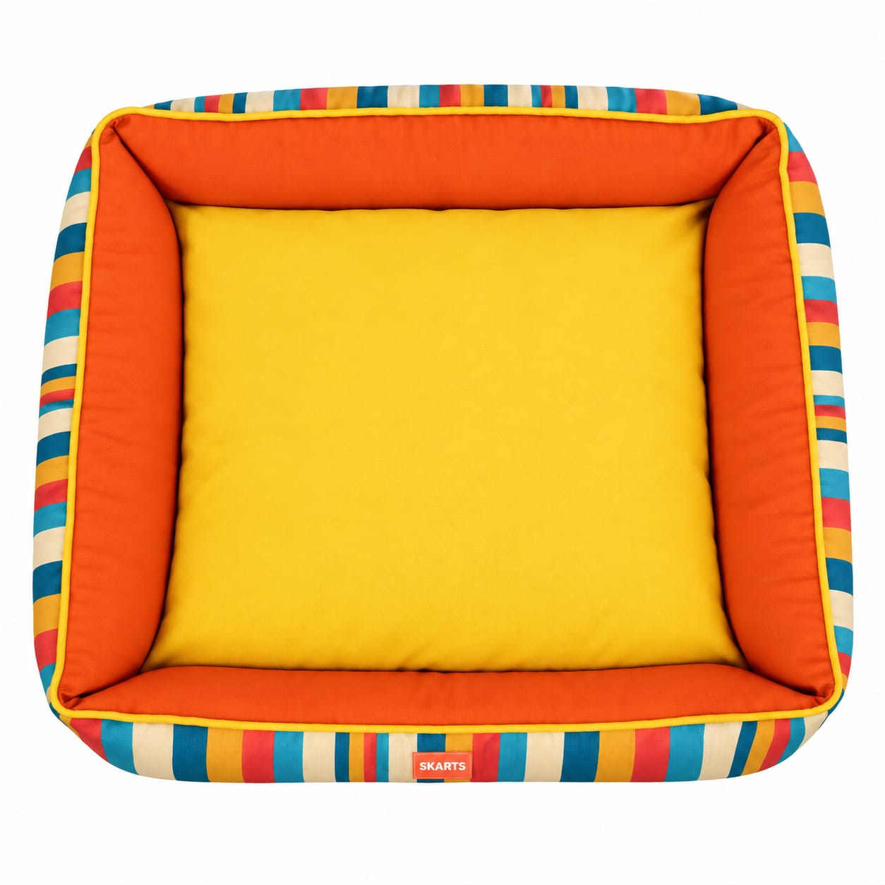 Skatrs Retro Stripe Bolster Bed for Dogs & Cats Both-Bedding, Mats & Travel Supplies Skatrs