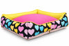 Skatrs Pastel Heart Soft Bolster Bed for Dogs & Cats Both-Bedding, Mats & Travel Supplies Skatrs S