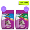 Whiskas Ocean Fish and Tuna Flavour Adult Cat Dry Food Combo Cats- Dry food Whiskas 1.2kg+1.2kg