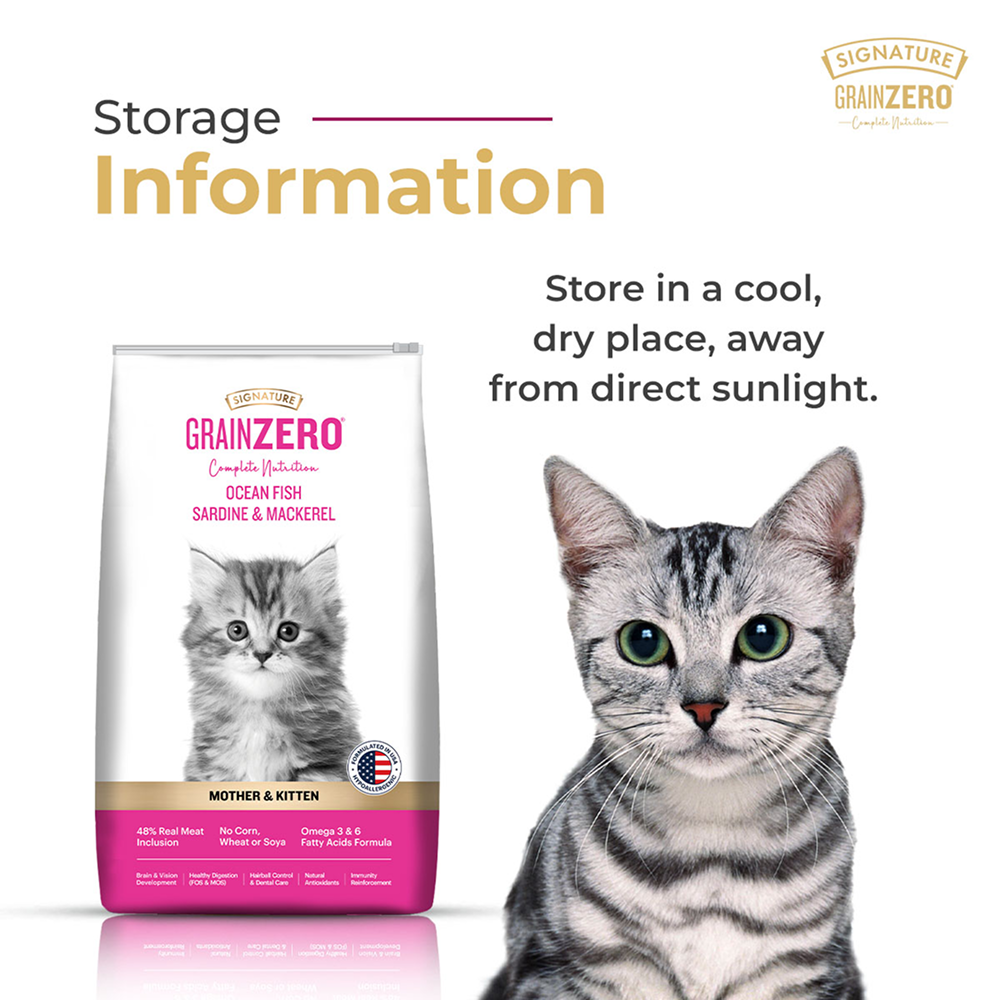 Signature Grain Zero Ocean Fish, Sardine and Mackerel Mother and Kitten Cat Dry Food Cats- Dry food Signature
