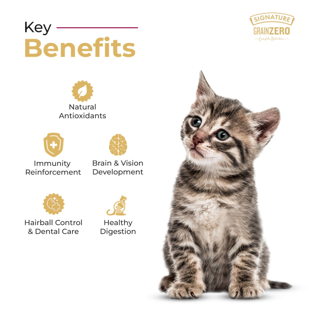 Signature Grain Zero Ocean Fish, Sardine and Mackerel Mother and Kitten Cat Dry Food