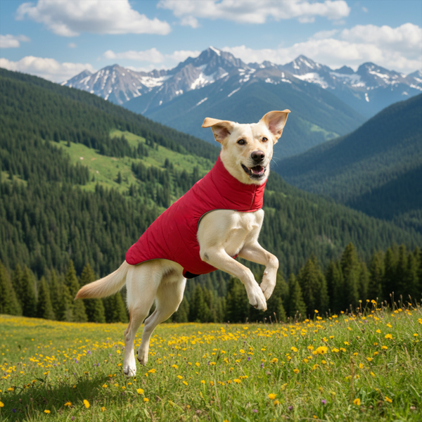 Skatrs Cherry Snuggle Puffer Reversible Jacket for Dogs and Cats