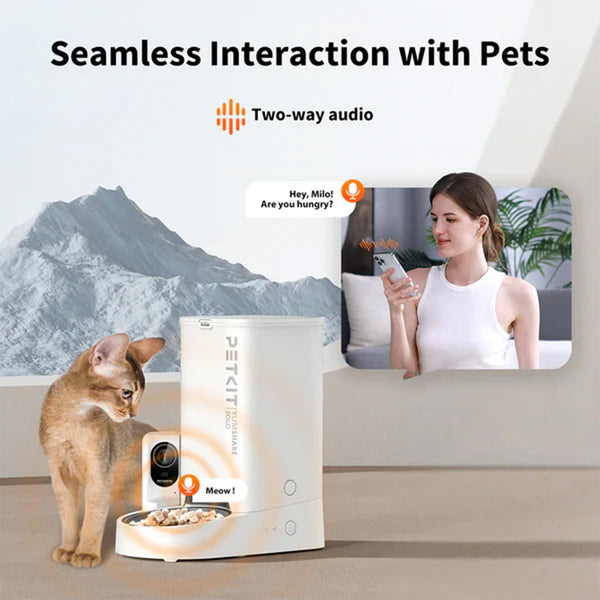 Whiskas Ocean Fish Kitten/Mother and Baby Dry Food & Petkit YumShare Solo Automatic Food Dispenser Combo for Kitten