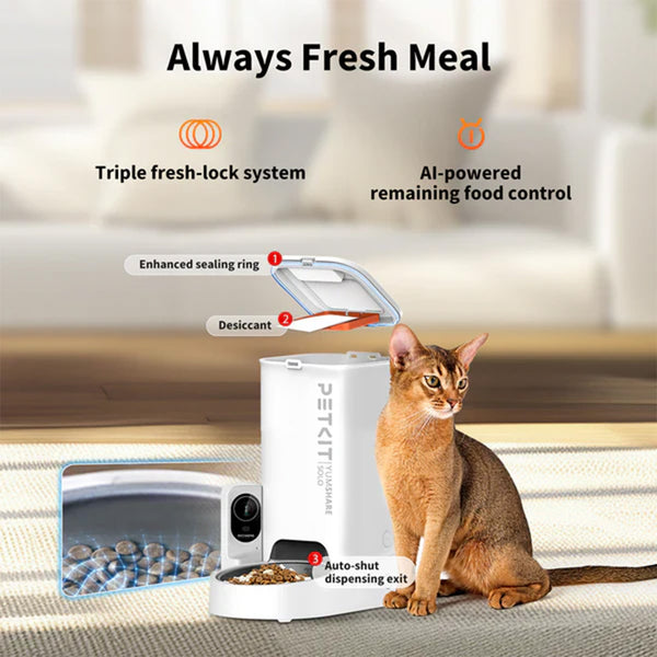 Pedigree Chicken and Milk Dry Food & Petkit YumShare Solo Automatic 2.4G WiFi Food Dispenser with HD Camera Dog Puppy Combo