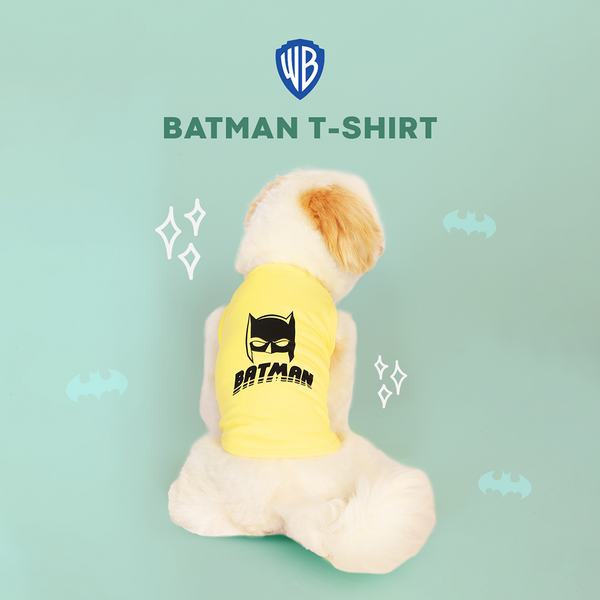 Warner Bros Batman T Shirt for Dogs and Cats (Yellow)