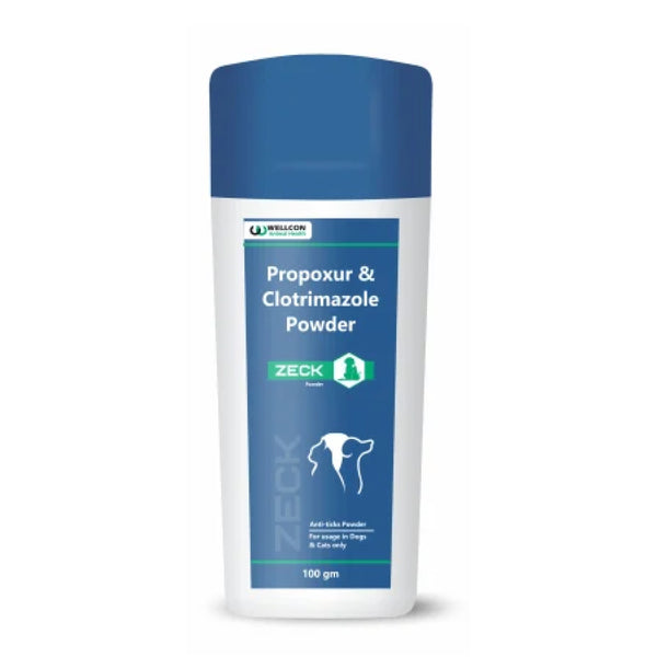 Wellcon Zeck Powder (Proproxur & Clotimazole) for Dogs and Cats