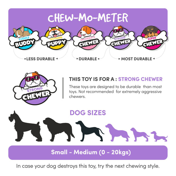 Zippy Paws Zippy Blueberry Tuff Donutz Plush Toy for Dogs