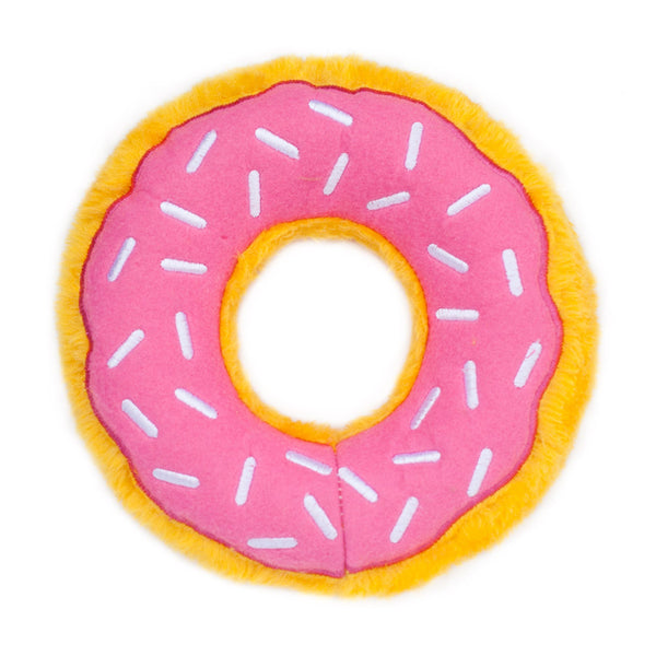 Zippy Paws Strawberry Donutz Plush Toy for Dogs