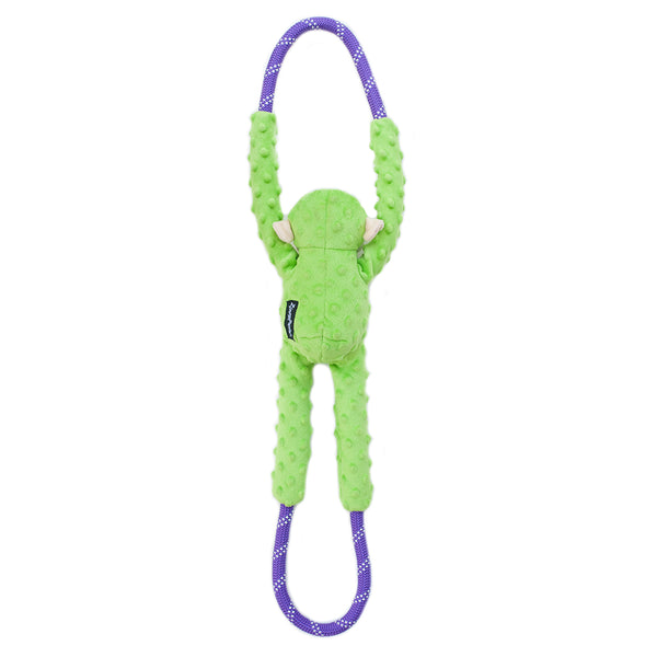 Zippy Paws RopeTugz Monkey Green Plush Toy for Dogs