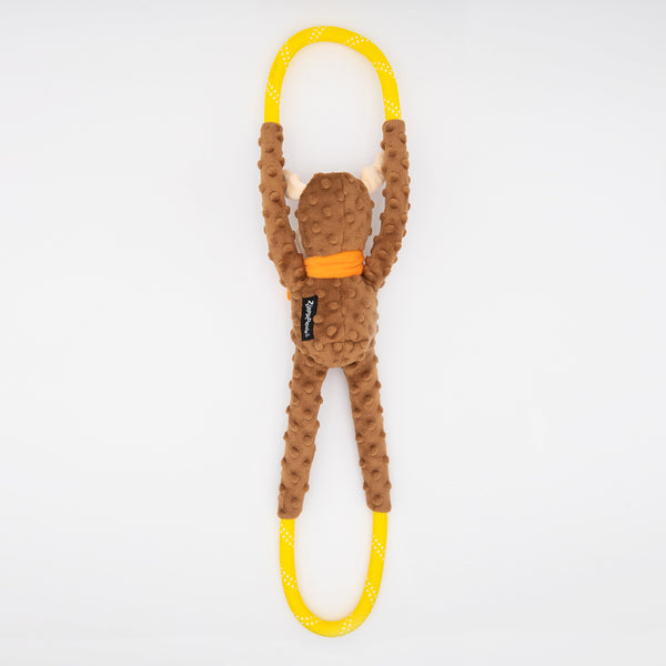 Zippy Paws RopeTugz Moose Plush Toy for Dogs