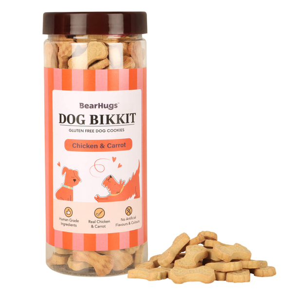 BearHugs Real Chicken & Carrot Bikkit Gluten Free Cookies Dog Treats